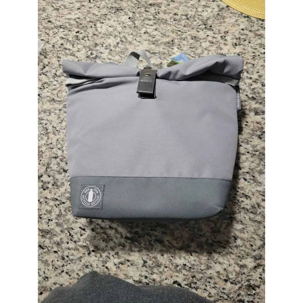 ARCTIC ZONE‎ INSULATED MICROBAN ECO LUNCH TOTE WITH SNAP LOCK & HANDLE - GRAY